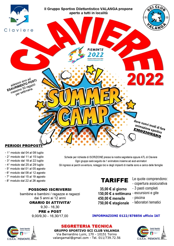Claviere Summer Camp 